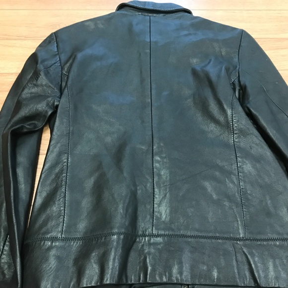 Gap Genuine Black Leather Women Jacket size small - Picture 6 of 6